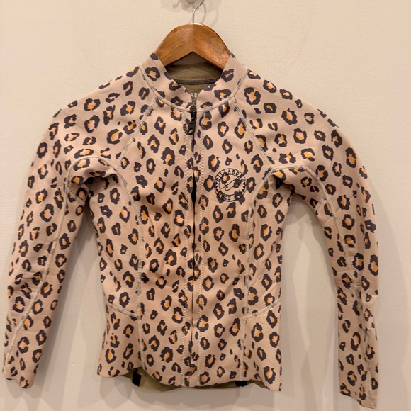 Billabong Other - Billabong Wetsuit Jacket Youth 14 Leopard Print Full Zip Surf Swim